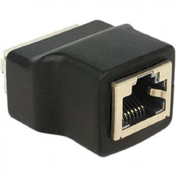 Adaptador DeLock 65527 RJ45 Hembra a Terminal Block con Botones de Presión 8 Pins