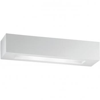 Aplique de pared de escayola Candida 2 bombillas, material: escayola blanca, dimensiones: 45x9x7 cm