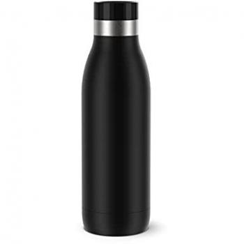 Botella Isotérmica Emsa Bludrop Color 0,5L, Acero Inoxidable, Tapa Quick-Press, 12h Caliente/24h Frío, Apta para Lavavajillas, Negra