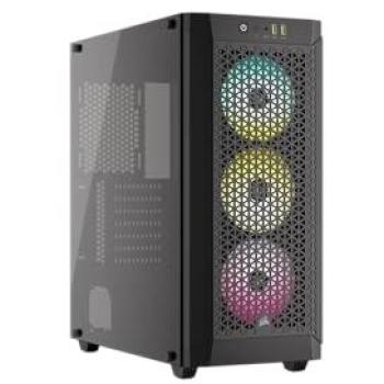 Caja para PC ATX Corsair 480T RGB Airflow Cristal Templado Negra con 3 Ventiladores AR120 RGB incluidos