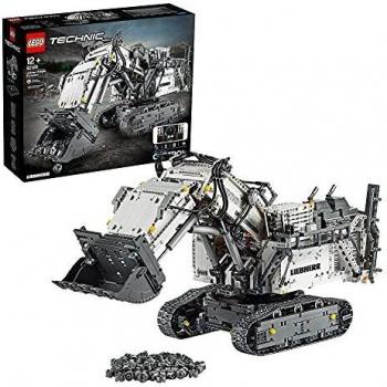 LEGO Technic - Excavadora Liebherr R 9800, Excavadora controlada por App, Funciona con los sistemas Power Function, incluye motores interactivos y se conecta por Bluetooth