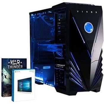 VIBOX Sniper 10XLW - 4,0GHz Intel i7 Quad Core CPU, GTX 1060 GPU, Extremo, Ordenador de sobremesa Gaming con enfriador por agua con unidad central, Windows 10