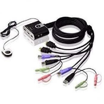 Aten 2 Port USB HDMI KVM Audio Video Dynasync/Auto Switch, CS692-AT