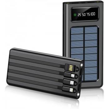 Batería Externa Solar 20000mAh de Alta Capacidad y Carga Rápida