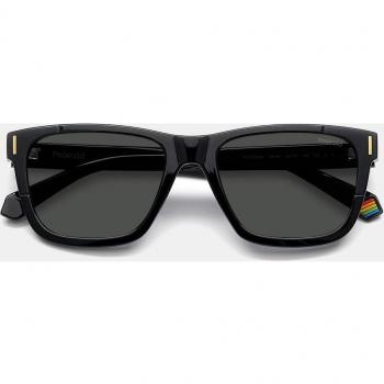 Polaroid Unisex Rectangular Black Polarized Sunglasses PLD 6186/S 807 M9 54