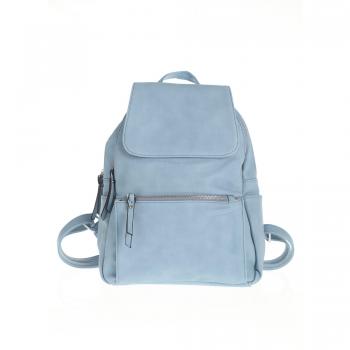 VENCA Mochila cierre solapa y bolsillo exterior con cremallera mujer by 014814,AZUL CLARO,UNICA