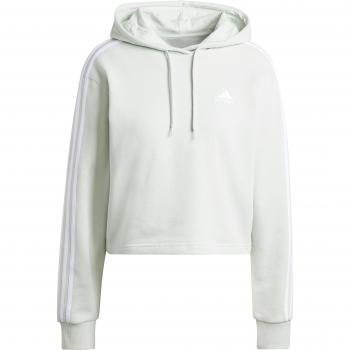 Sudadera adidas Essentials 3 Bandas French Terry Cropped Mujer Verde (L)