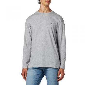 Camisa de Manga Larga GANT Regular Shield para Hombre - Algodón, Cuello Redondo, Color Gris Melange