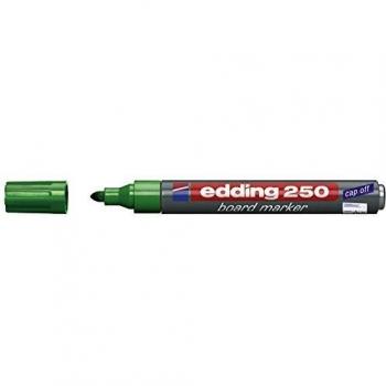 Edding Marcador para Pizarra Blanca 250, Verde, Punta Redonda 1.5-3 mm, Recargable