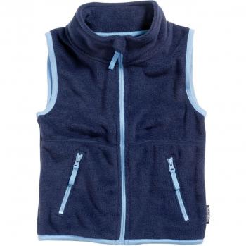 Playshoes Polar Fleece Bodywarmer Vest for Babies - Navy Blue/Light Blue, Size 74