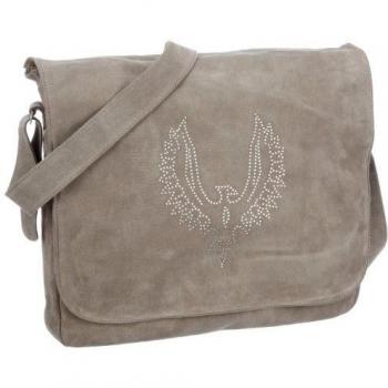 Diavolezza Aquila M10 - Bolso de Cuero para Mujer, Color Beige, Talla 38X34X5 cm
