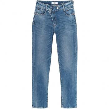 Le Temps des Cerises Women's High Waist Push-up Heritage Jeans 7/8 Regular Fit Blue