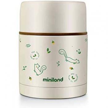 Miniland Nature Food Thermos Chip - Termo Papillero De Acero Inoxidable Para Bebé Eco Chip - Termo Para Alimentos Sólidos De 600 ml, Termo Papillero Colección Ecofriendly