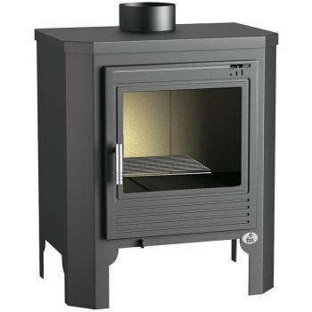 Estufa de Leña Frontal FM | Potencia 11-15KW | Cajón Cenicero Extraíble