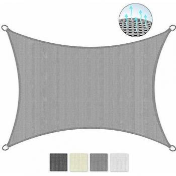 Sol Royal Toldo Parasol SolVision Cuadrangular Gris 400x300 cm HDPE Tejido Transpirable Protección Solar y UV