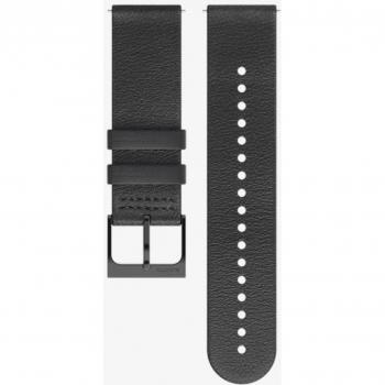 Correa de cuero Suunto Urban 6 de 22 mm en color negro total, tamaño M