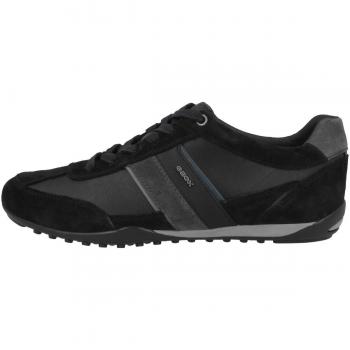 Geox Men's U Wells C Sneakers - Black/Dark Jeans, Size 46 EU