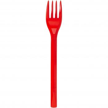 20 Partido plastico Forks roja partyware desechables