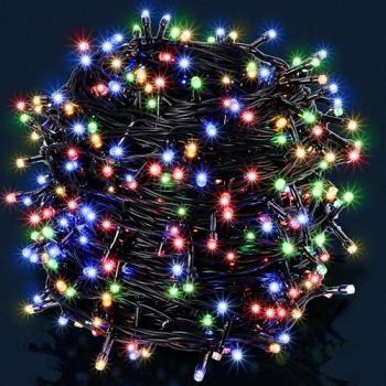 Guirnalda luminosa multicolor 400 LED 40m para Navidad IP44 interior y exterior