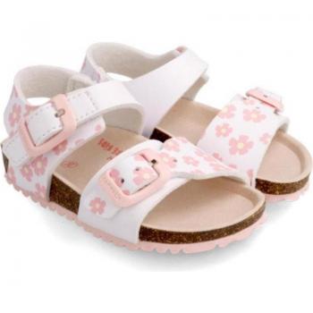 Sandalias Deportivas Blancas para Niña Garvalín 222442-B con Diseño de Flores