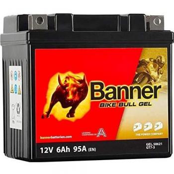 Batería Banner Bull Gel 6Ah 12V para Moto GT7-3