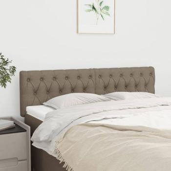 Cabecero de 2 piezas Tortorera 80x7x78/88 cm Tela Gris Taupe