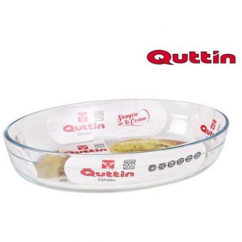 FUENTE DE VIDRIO OVAL 30X21CM 2,2L QUTTIN