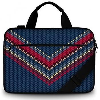 MySleeveDesign - Bolso bandolera de lona para portátil 17 - Maletin / Funda universal para ordenadores portátiles de 17 - 17,3 pulgadas - VARIOS DISEÑOS - Chevron Style