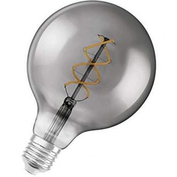 Osram Vintage 1906 LED E27 Globe con Filamento Smoke 125mm 5W 140lm - Luz muy Cálida | Reemplazo 15W