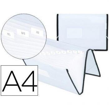 Liderpapel Carpeta Clasificadora Fuelle Polipropileno Din A4 Transparecon Ribete Negro 13 Departamen
