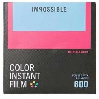 'Impossible Color película instantánea Rosa Frame Edition para Polaroid 600 Cámara 8 fotografías