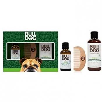 Kit de Cuidado de Barba Bulldog - Aceite 30ml + Champú 2 en 1 200ml + Peine