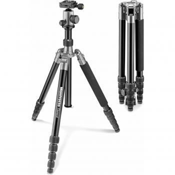 Manfrotto MKELEB5GY-BH - Trípode Element Traveller, Grande con rótula de Bola, Color Gris