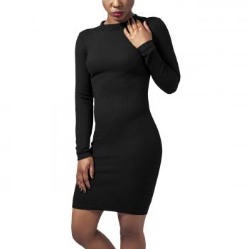 Urban Classics Women's Ribbed Short Dress - Black - XS to XL