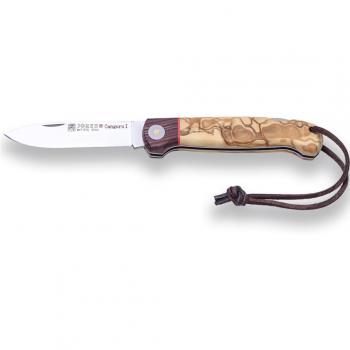 Navaja de caza Joker Canguro I NO129 con hoja de 8,5 cm en acero MOVA 1.4116 y cachas de madera de olivo, ideal para pesca, caza, camping y senderismo