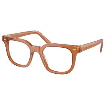 Miu Miu MU06XV 15T1O1 Women’s Eyeglasses Brown Size 49 (Frame Only) - Blue Light Block Available