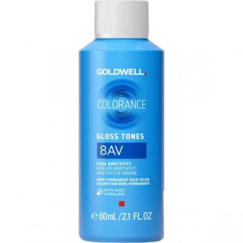 Tinte Permanente Goldwell COLORANCE Nº 8AV Amatista Frío 60 ml - Tinte para cabello, tono 8AV, fórmula de larga duración, cobertura de canas, acabado brillante y suave