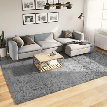 Alfombra peluda de pelo largo moderna PAMPLONA 240x340 cm Color Antracita, Beige, Crema - Alfombra de Piso para Sala de Estar, Dormitorio, Habitación, Salón