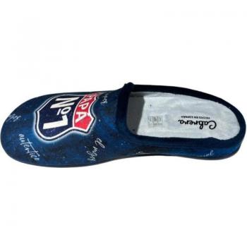 PANTUFLA DE CASA PARA HOMBRE CABRERA PAPA N1 AZUL