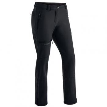 Maier Sports Adakit W Women's Softshell Trekking Pants with Snow Gaiter, Black, Size 38