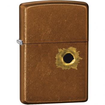 zippo Bullet Hole Pocket Lighter - Mechero, color beige