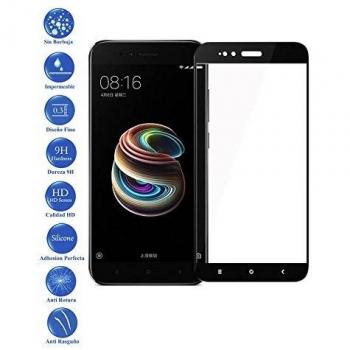 Todotumovil Protector de Pantalla Xiaomi MI A1 y 5X Negro Completo 3D Cristal Templado Vidrio Curvo para movil
