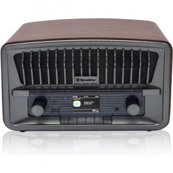 Roadstar HRA-270D+BT Radio Portátil Vintage Digital DAB/DAB+/FM, Bluetooth, USB, Stereo, AUX-IN, Pantalla LCD, Conexión para Auriculares, Despertador Alarma Dual,