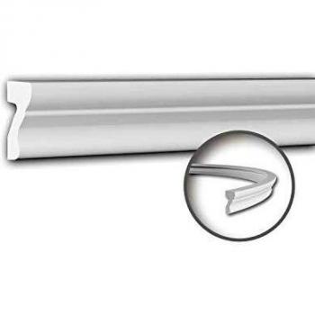 Moldura Flexible Decorativa de Estuco Neoclásico Blanca 2 m - Profhome 151346F