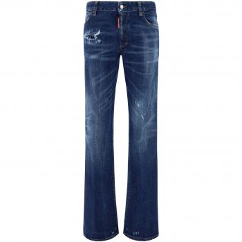 Blue Medium Waist Flare Boot-Cut Jeans for Women - Size S