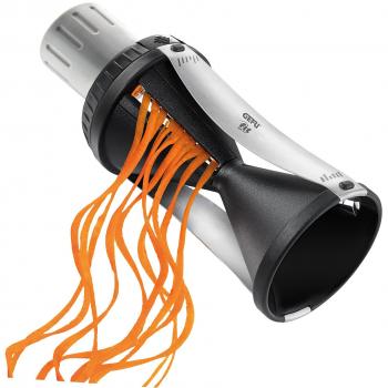 Gefu Spiralschneider SPIRELLI 2.0 Cortador en Espiral, Acero Inoxidable, Negro, 17.0x7.3x7.3 cm