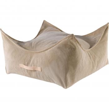 Pouffe para niños MeowBaby® cuadrado, corduroy, 60x60x35 cm