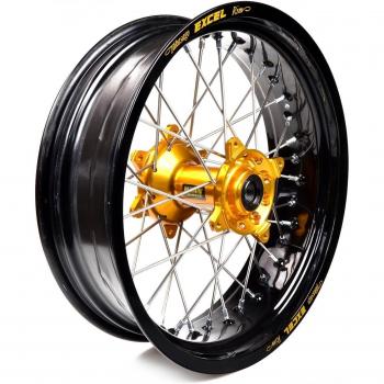 HAAN WHEELS - 61911 : Rueda completa Haan Wheels aro negro 17-4,25 buje oro 1 106007/3/2