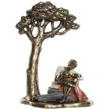 Figura Decorativa DKD Home Decor Árbol 25,5 x 14 x 33 cm Dorado Pareja