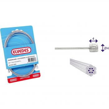elvedes cambio Tren - Niro Slick - 0,8 mm - Entrerrosca 4 x 4 mm - Longitud: 2250 mm